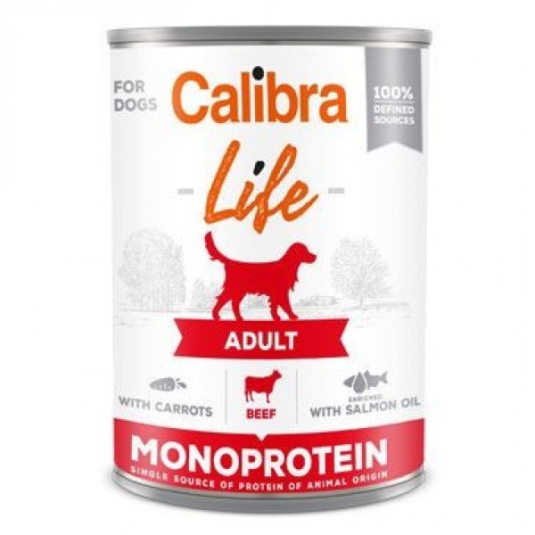 Levně Calibra Life konz. Adult Beef with carrots 400 g