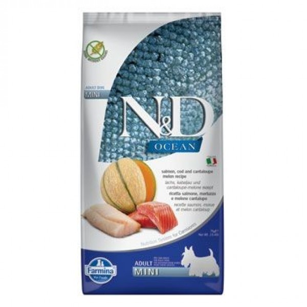 Levně N&D Ocean Adult Mini Salmon & Cod & Melon 7 kg