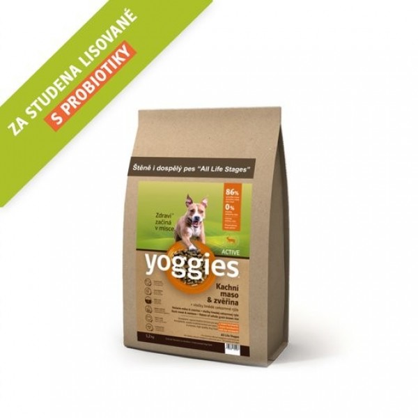 Yoggies Active kachna a zvěřina 1,2 kg