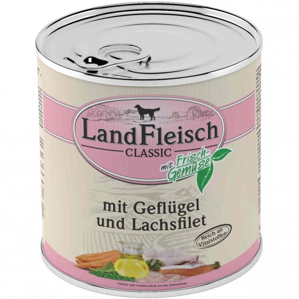 Landfleisch Classic drůběží s lososem 800 g