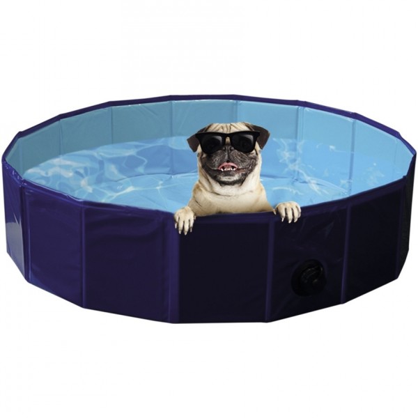 Bazén pro psa skládací modrý S 80x20 cm