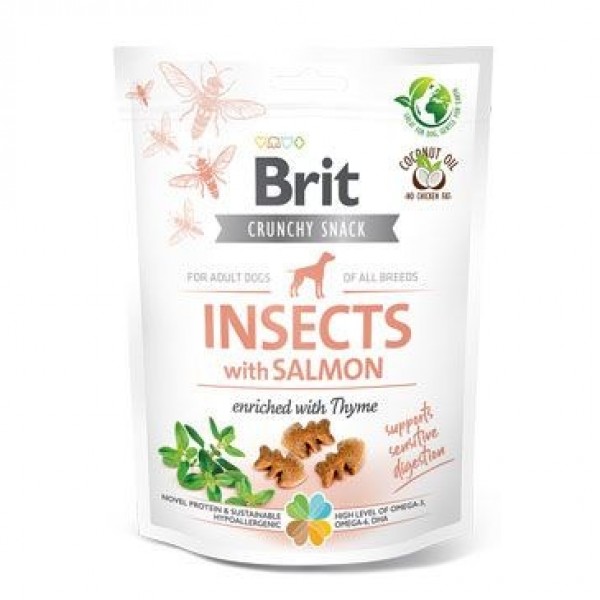 Levně Brit Care Crunchy Cracker Insects & Salmon & Thyme 200 g