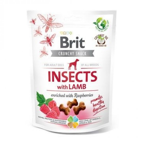 Levně Brit Care Crunchy Cracker Insect & Lamb & Raspberries 200 g