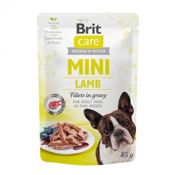 Levně Brit Care Dog Mini Lamb fillets in gravy 85 g