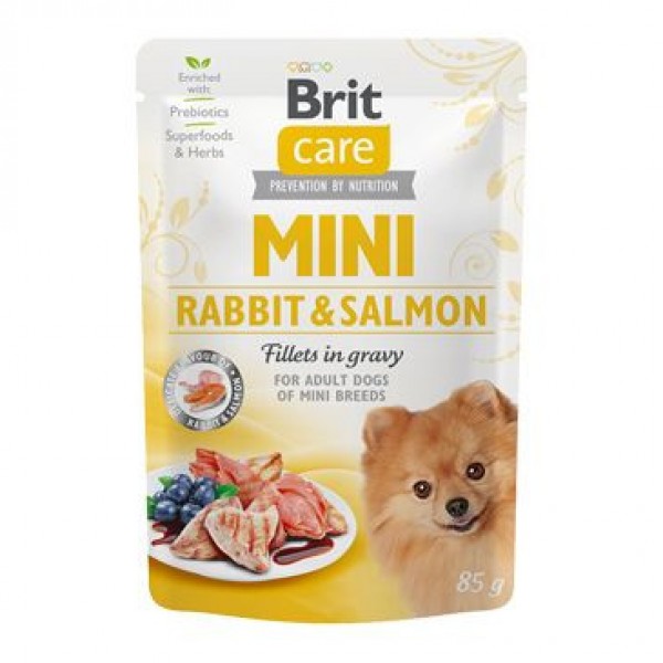 Levně Brit Care Mini Rabbit&Salmon fillets in gravy 85 g