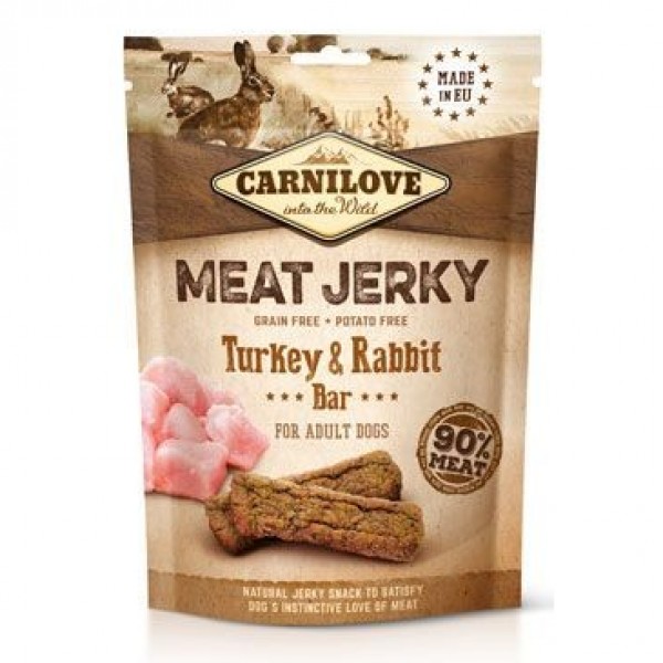 Levně Carnilove Jerky Rabbit & Turkey Bar 100 g