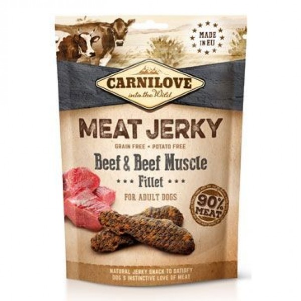 Levně Carnilove Jerky Beef with Beef Muscle Fillet 100 g