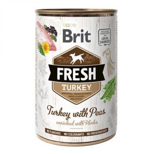 Levně Brit Fresh konz. Turkey with Peas 400 g