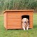 Bouda pro psa, dřevěná, rovná střecha 116x82x79 cm
