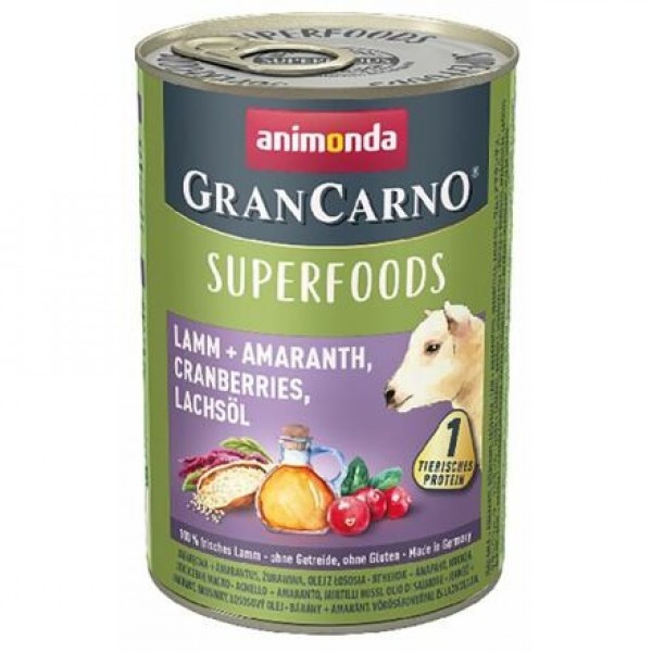 GranCarno Superfoods jehněčí, amarant, brusinky 400 g