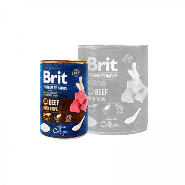 Levně Brit Premium by Nature konz. Beef & Tripes 400 g