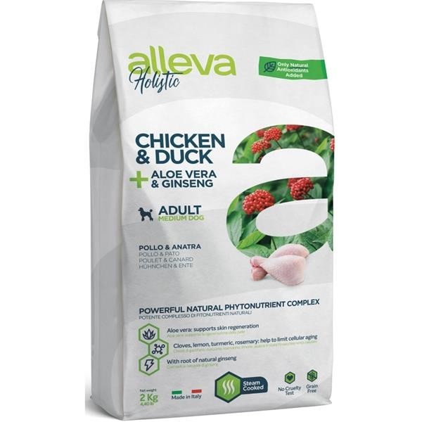 Levně Alleva Holistic Dry Adult Chicken&Duck Medium 2 kg