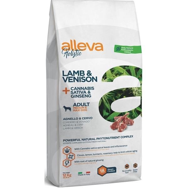 Levně Alleva Holistic Dry Adult Lamb&Venison Medium/Maxi 12 kg