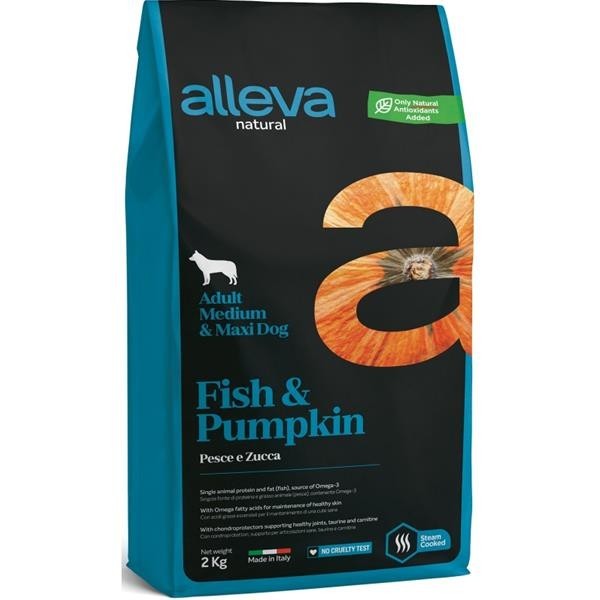 Levně Alleva Natural Dry Adult Fish&Pumpkin Medium/Maxi 2 kg