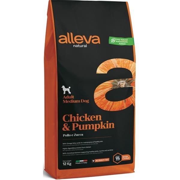 Levně Alleva Natural Dry Adult Chicken&Pumpkin Medium 12 kg