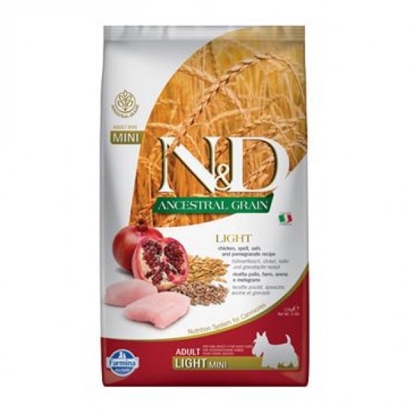 N&D Low Grain Adult Mini Light Chicken & Pomegranate 2,5 kg