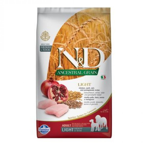N&D Low Grain Adult Light M/L Chicken & Pomegranate 2,5 kg