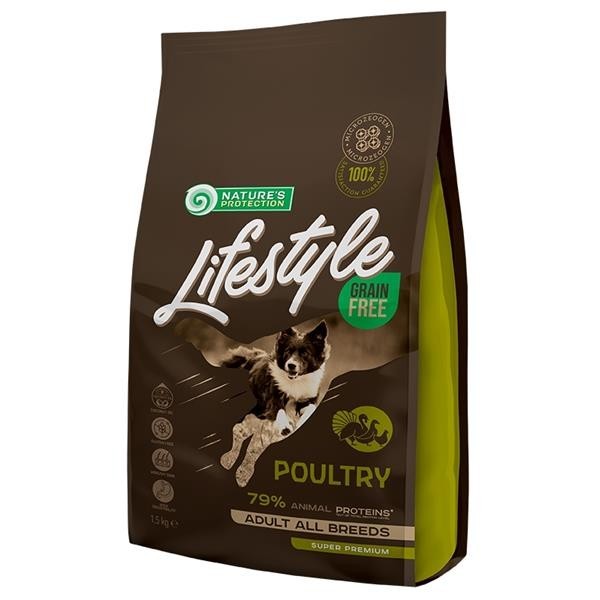 Levně Nature's Protection Dry Lifestyle Grain Free Poultry 1,5 kg