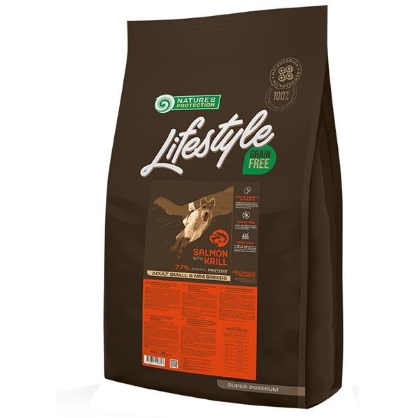 Levně Nature's Protection Dry LifeStyle Grain Free Salmon Small Breed 10 kg