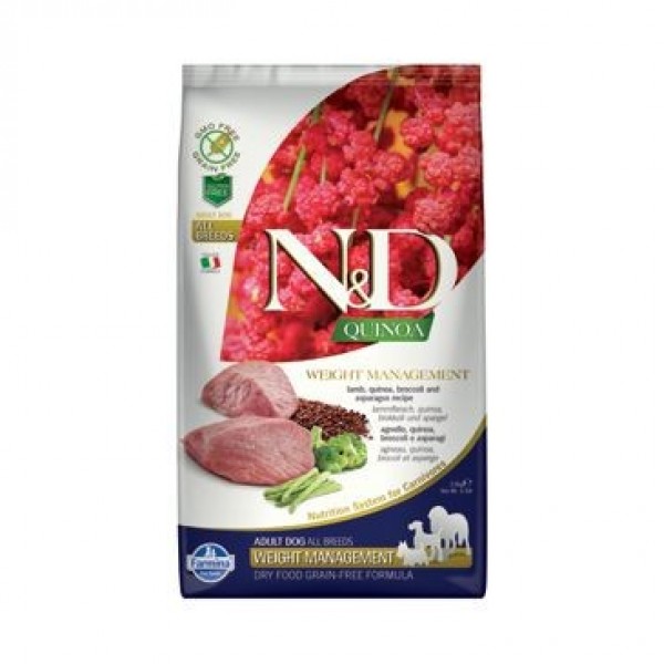 Levně N&D Grain Free Quinoa Weight Mngmnt Lamb & Broccoli 2,5 kg