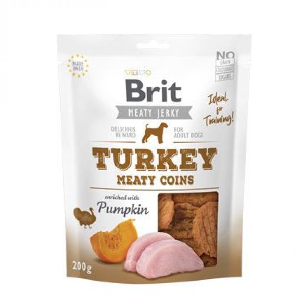 Levně Brit Jerky Turkey Meaty Coins 200 g