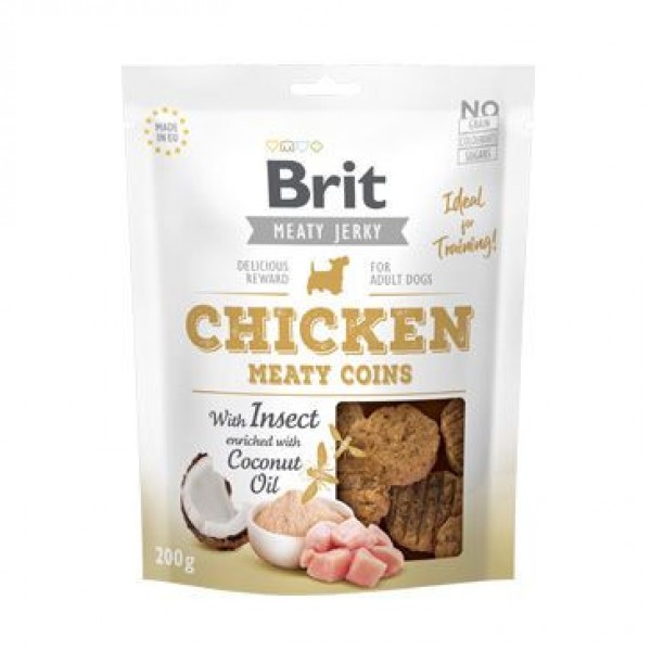 Levně Brit Jerky Chicken with Insect Meaty Coins 200 g