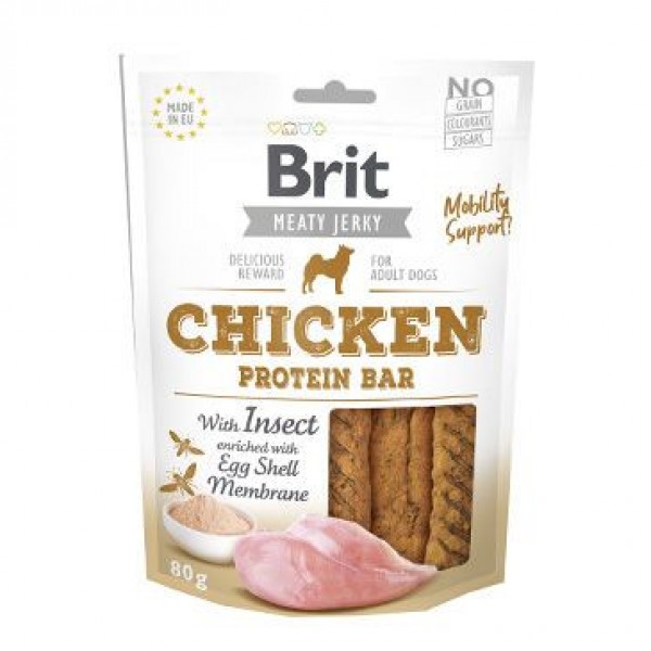 Levně Brit Jerky Chicken with Insect Protein Bar 80 g