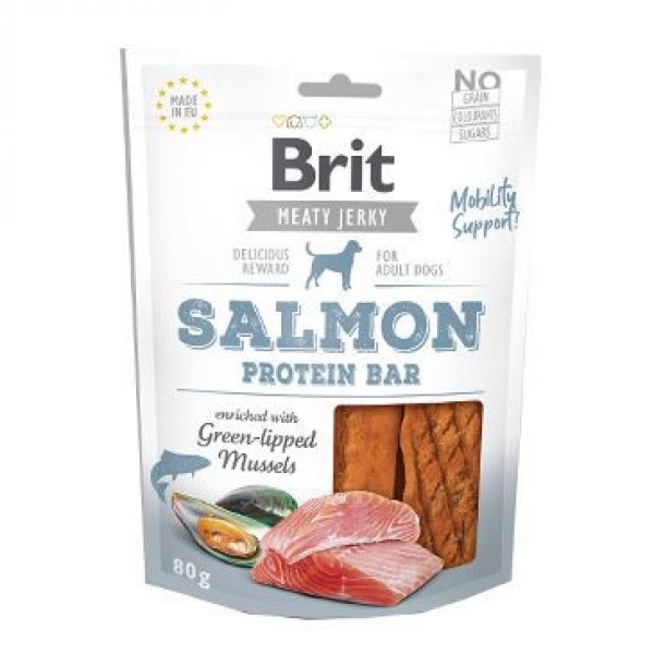 Levně Brit Jerky Salmon Protein Bar 80 g