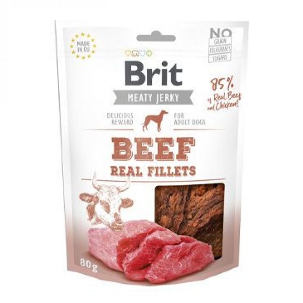 Levně Brit Jerky Beef Fillets 80 g